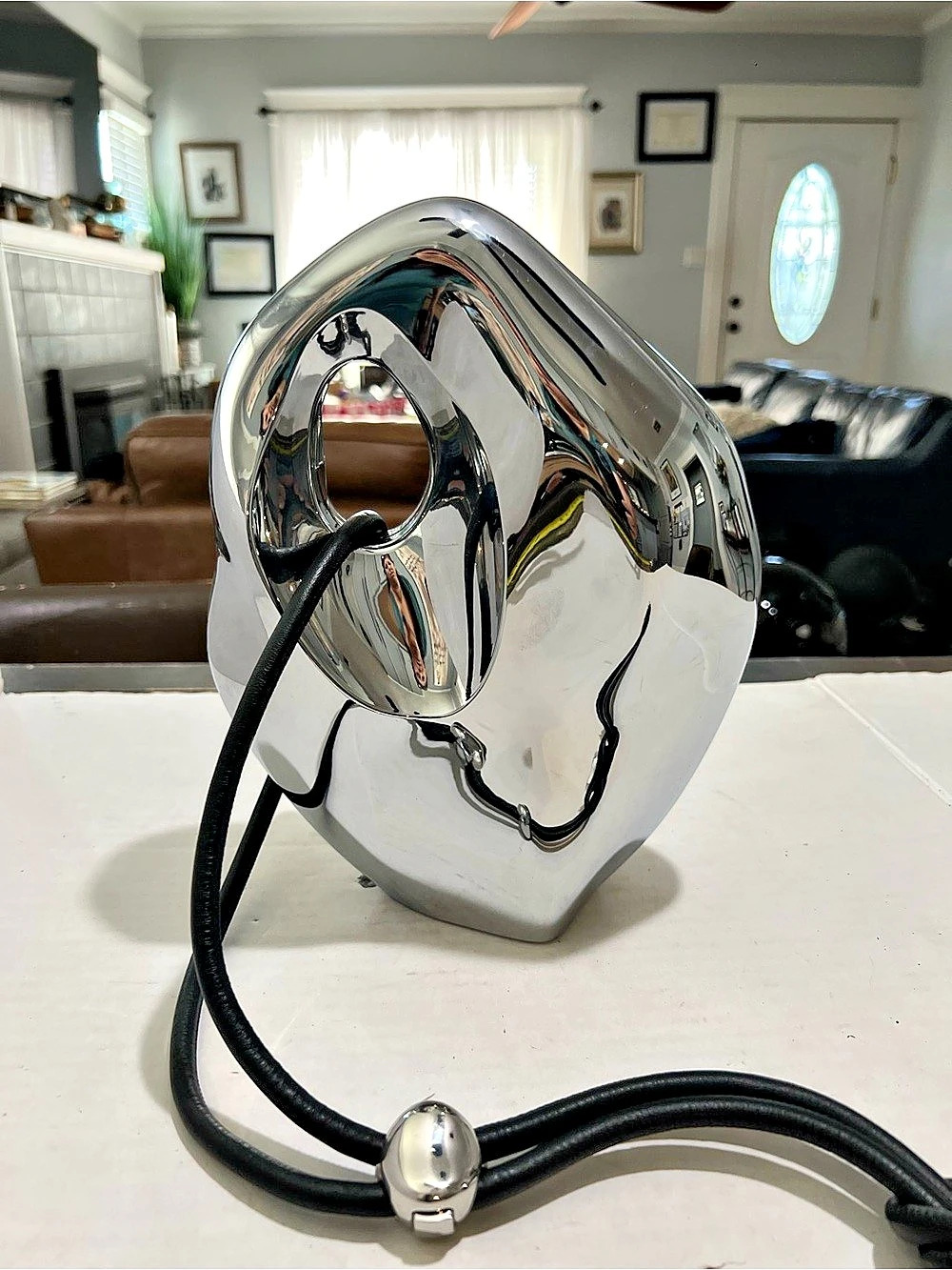 Beautiful Sculptured Crome Handbag